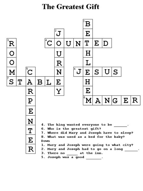 gift crossword clue answers.